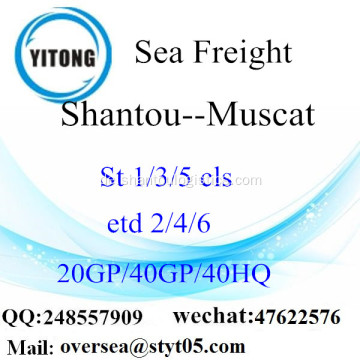 Shantou Port Seefracht Versand nach Muscat